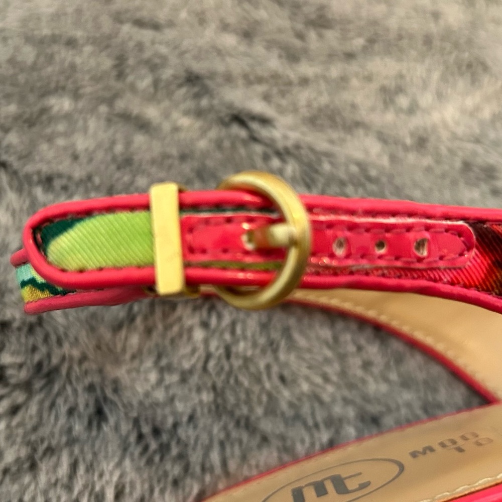 Mootsies Tootsie-Alyson Tropical Floral Peep Toe Sling Back. Size 10 - Picture 6 of 11